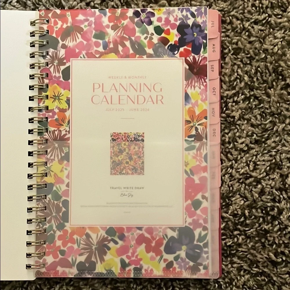 Blue Sky Floral Planner - Vibrant Colors